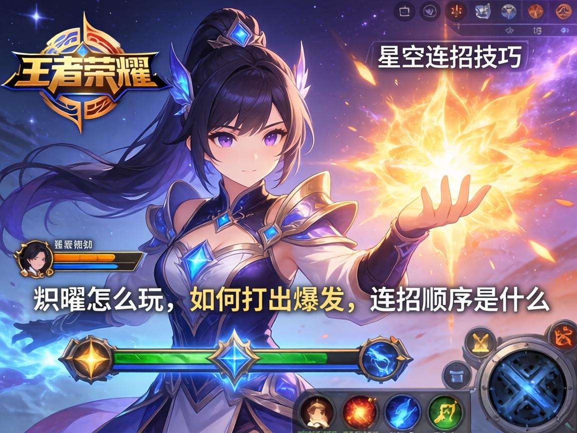 王者荣耀星空连招技巧视频,曜怎么玩,如何打出爆发,连招顺序是什么 王者荣耀星空连招技巧视频,曜怎么玩,如何打出爆发,连招顺序是什么
