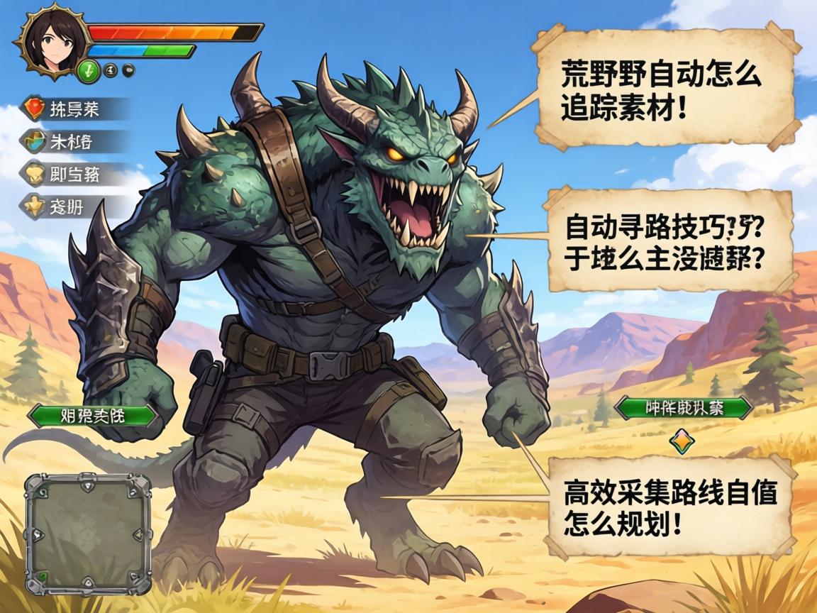 怪物猎人荒野怎么追踪素材,自动寻路技巧有哪些,高效采集路线怎么规划 怪物猎人荒野怎么追踪素材,自动寻路技巧有哪些,高效采集路线怎么规划