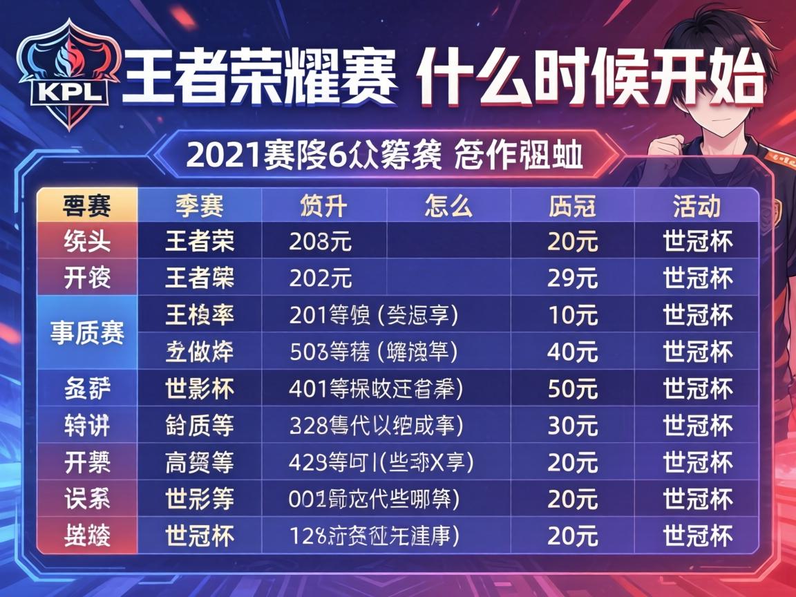 王者荣耀KPL2021赛程,什么时候开始,季后赛怎么安排,世冠杯有哪些队伍 王者荣耀KPL2021赛程,什么时候开始,季后赛怎么安排,世冠杯有哪些队伍