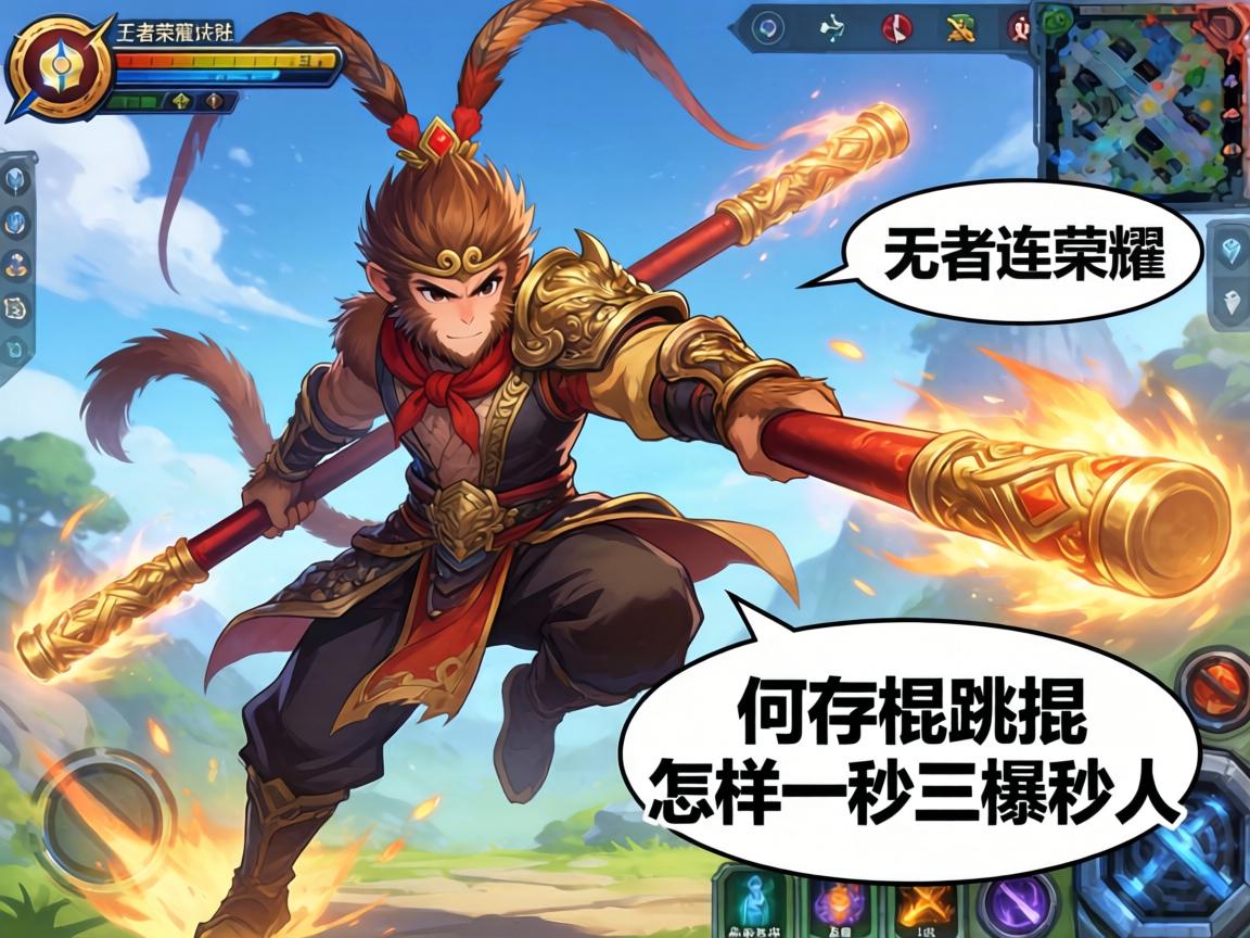 王者荣耀孙悟空连招技巧,如何存棍跳棍,怎样一秒三棍秒人 王者荣耀孙悟空连招技巧,如何存棍跳棍,怎样一秒三棍秒人