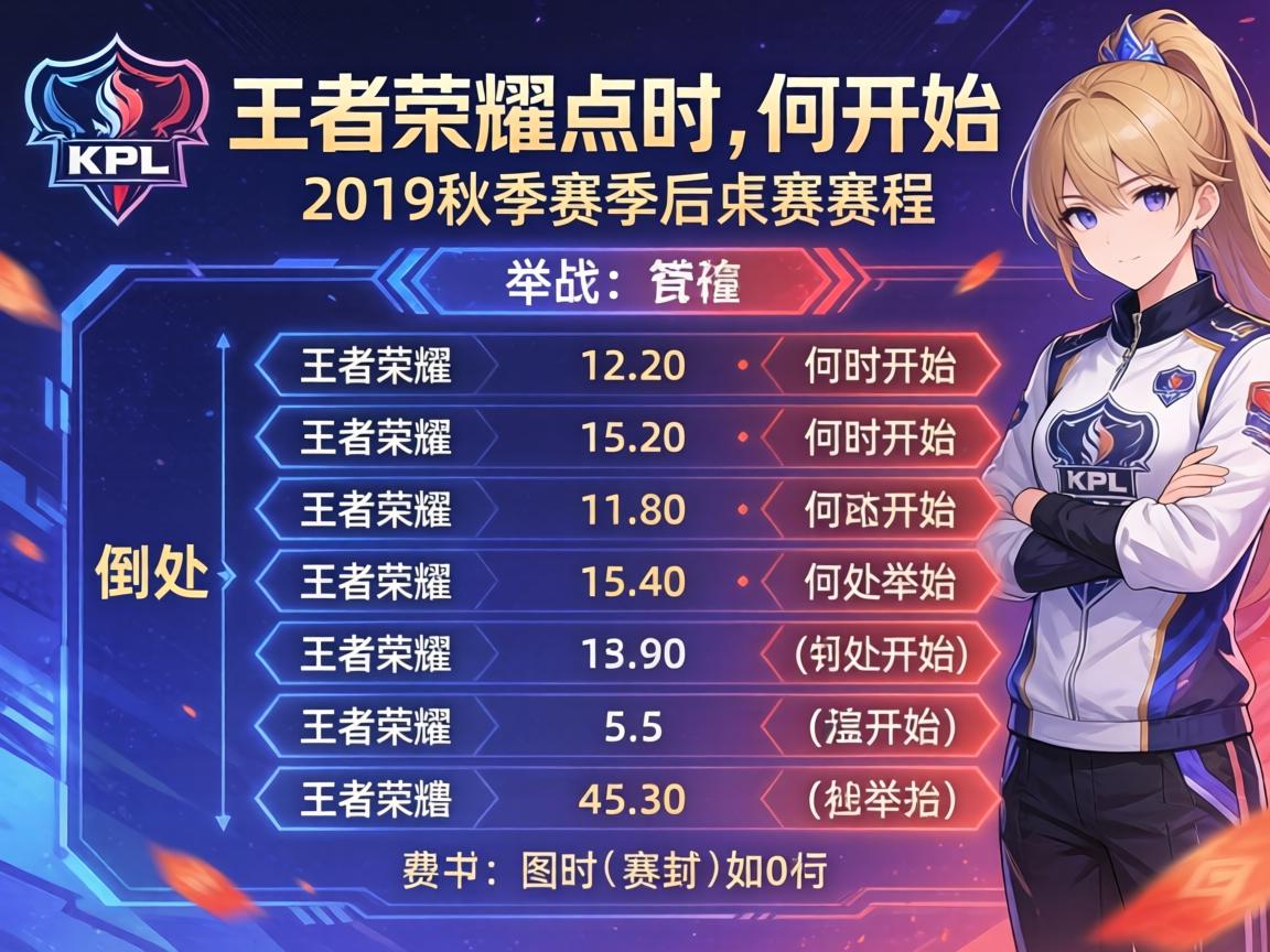 王者荣耀KPL2019秋季赛季后赛赛程,何时开始?何处举办?赛制如何? 王者荣耀KPL2019秋季赛季后赛赛程,何时开始?何处举办?赛制如何?