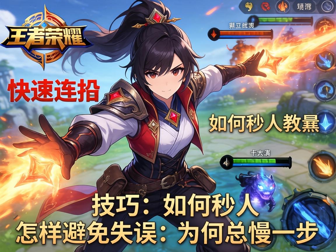 王者荣耀快速连招和技巧,如何秒人,怎样避免失误,为何总慢一步 王者荣耀快速连招和技巧,如何秒人,怎样避免失误,为何总慢一步